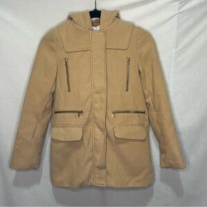 Copper Key, Girls Tan Jacket with Faux Fur Interior, Size 10/12